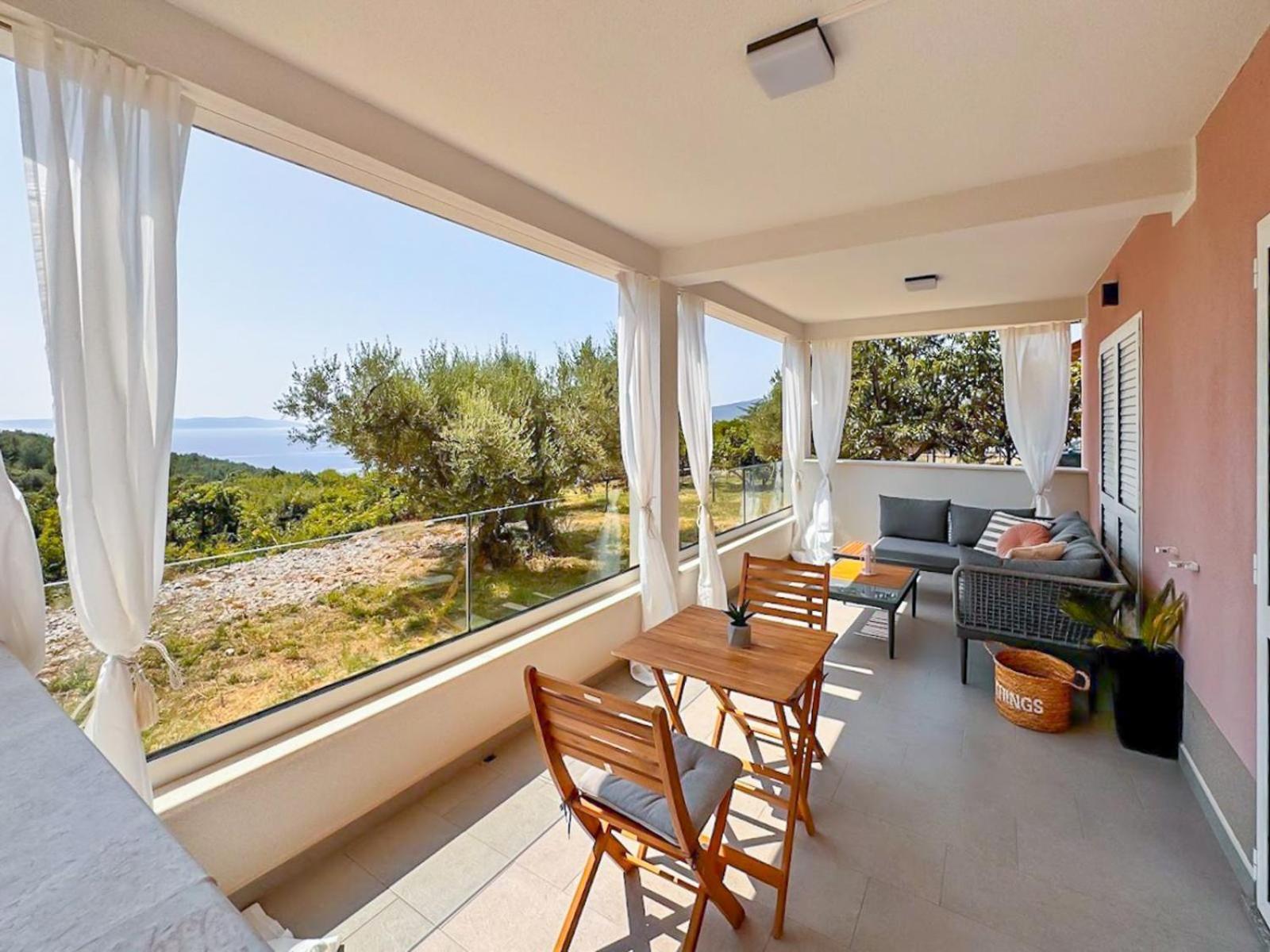 Studio Vesna With A Terrace And Sea View Rabac Kültér fotó